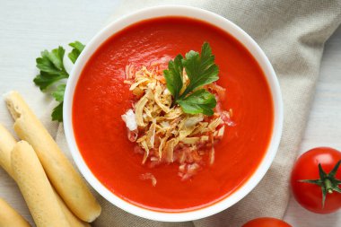 Dish made from tomatoes - tasty tomato soup