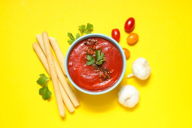 Dish made from tomatoes - tasty tomato soup