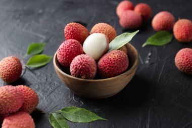 Concept of tasty and delicious exotic fruit - Lychee