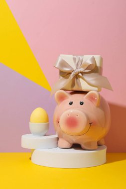 Concept of saving money for easter holidays