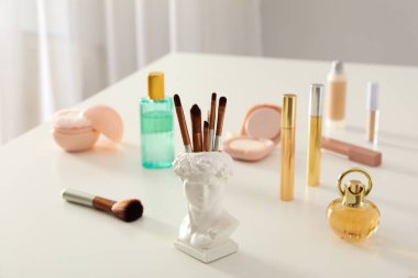 Concept of cosmetic and different female accessories