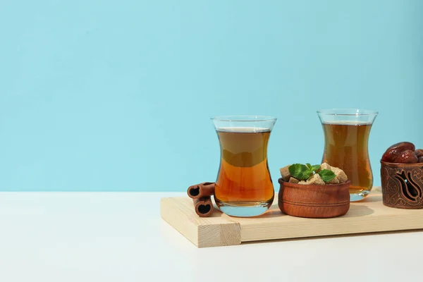Concepto Bebida Caliente Tradicional Turca Elaborada Turco Espacio Para Texto —  Fotos de Stock