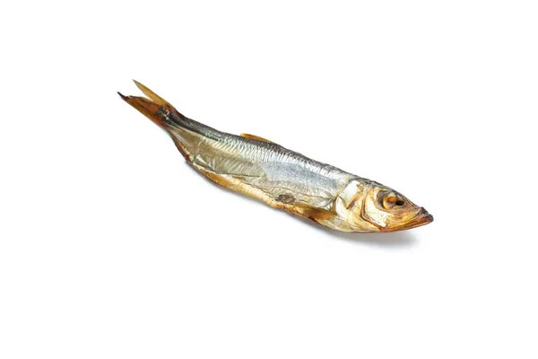 Koncept Chutného Jídla Uzené Ryby Izolované Bílém Pozadí — Stock fotografie