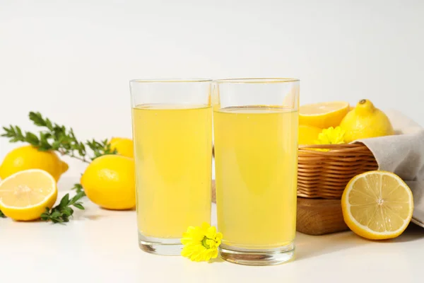 Concepto Bebida Sabrosa Limoncello Licor Limón Italiano —  Fotos de Stock