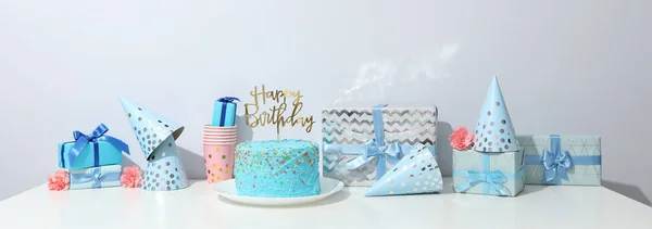 Konzept Von Happy Birthday Happy Birthday Kuchen — Stockfoto