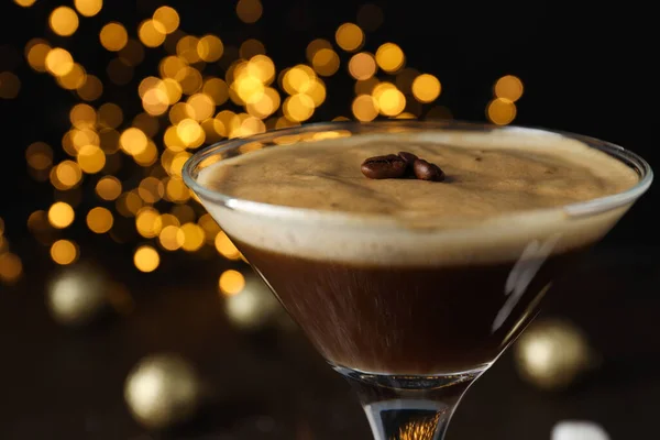 Espresso Martini Cocktail Läcker Alkoholhaltig Dryck Dessertcocktail — Stockfoto