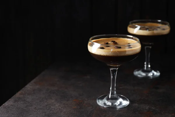 Espresso Martini Koktél Finom Alkoholos Ital Hely Szövegnek — Stock Fotó