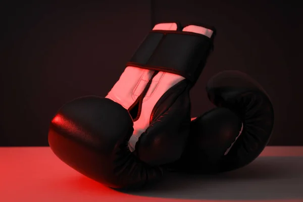 Έννοια Της Πυγμαχίας Και Του Αθλητισμού Τρόπο Ζωής Γάντια Πυγμαχίας — Φωτογραφία Αρχείου