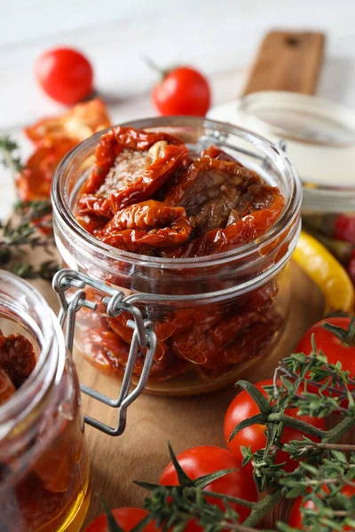 Concept Tasty Food Delicious Dried Tomato —  Fotos de Stock