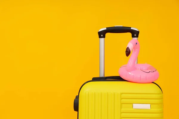 Koffer Gepäck Gepäck Für Sommerreisen Und Urlaub Platz Für Text — Stockfoto