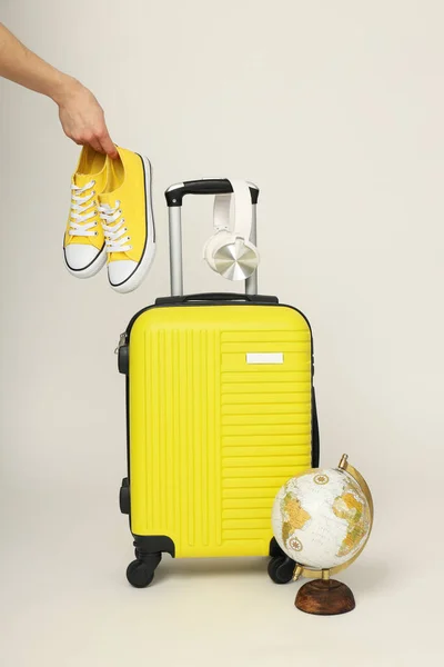 Koffer Gepäck Gepäck Für Sommerreisen Und Urlaub — Stockfoto