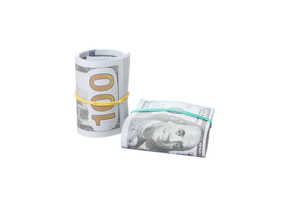 Dollar Money Isolated White Background Close — Stock Photo, Image
