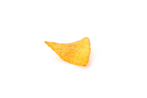 Begreppet Goda Snacks Majs Chips Isolerad Vit Bakgrund — Stockfoto