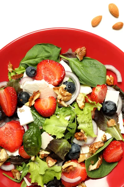 Concept Tasty Salad Salad Strawberry Close — Stockfoto