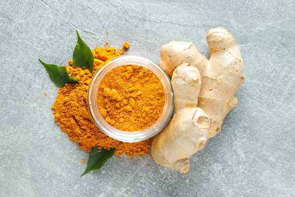 Condimento Perfumado Cúrcuma Los Ingredientes Básicos Curry Indio —  Fotos de Stock