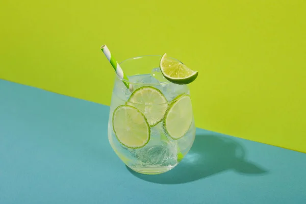 stock image Glass of mojito, delicious fresh summer cocktail