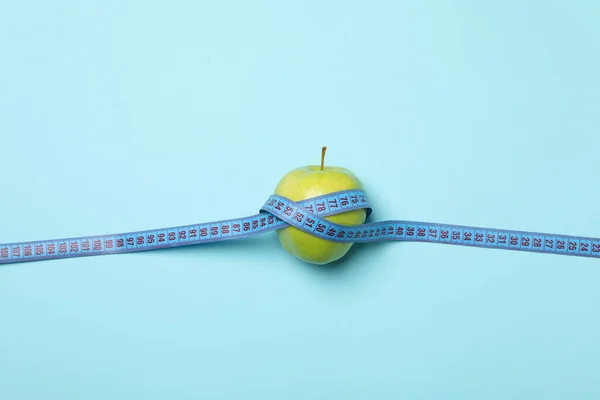 stock image Diet and weight loss, healthy lifestyle, composition with measuring tape