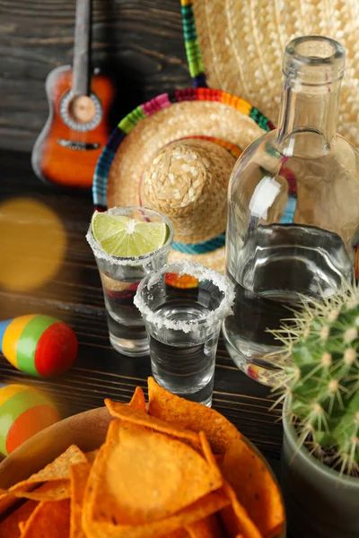 Concept Mexico Food Mexico Cuisine Snack Drink — Stockfoto