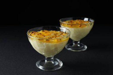 Concept of delicious food - Passion fruit mousse