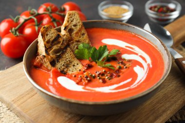 Dish made from tomatoes - tasty tomato soup