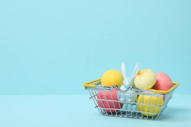 Concept of Easter shopping, holidays shopping concept, space for text