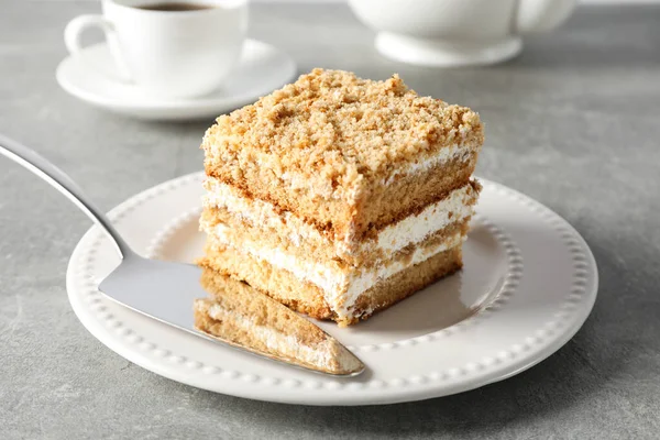 Concept Delicious Sweet Food Honey Cake — Photo