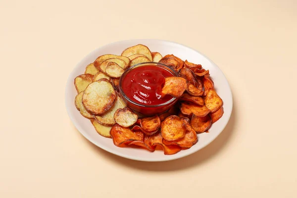 Concept Tasty Food Fried Sweet Potato — Stock Photo, Image