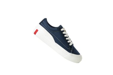 Ayakkabı kavramı - beyaz arkaplanda izole edilmiş spor ayakkabı