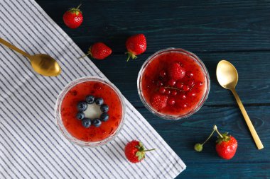 Lezzetli ve tatlı - Panna Cotta, en güzel manzara