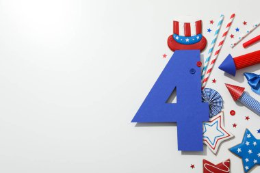 ABD 'nin Bağımsızlık Günü, 4 Temmuz için kompozisyon, metin için boşluk
