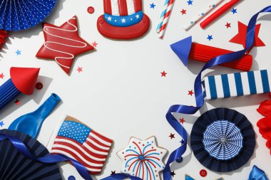 ABD 'nin Bağımsızlık Günü, 4 Temmuz için kompozisyon, metin için boşluk