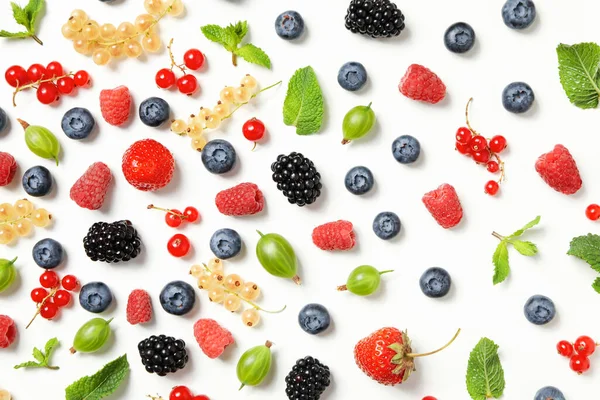 Concept Fresh Food Berries Top View — Foto de Stock