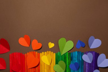 Gurur ve LGBTQ topluluğu için kompozisyon, metin için boşluk