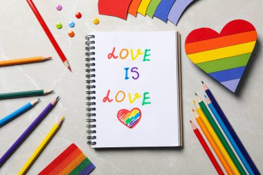 Gurur ve LGBTQ topluluk konsepti için kompozisyon