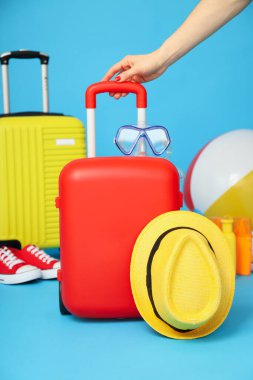 Bavul, valiz, yaz seyahati ve tatil için bavul