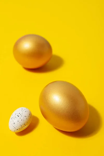 Pension Rewards Returns Investment Funding Concepts Golden Eggs — Stock Photo, Image