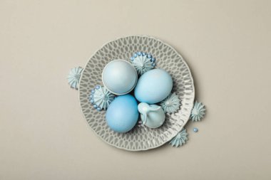 Concept of Easter, spring holy holiday concept, top view