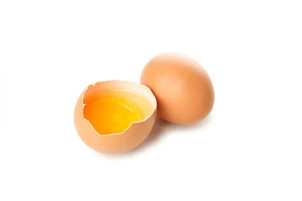 Zutat Für Das Frühstück Eier Isoliert Auf Weißem Hintergrund — Stockfoto