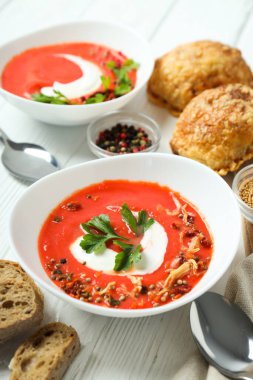 Dish made from tomatoes - tasty tomato soup