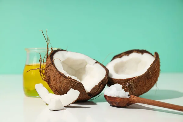 Product Voor Schoonheidsbehandelingen Huid Lichaamsverzorging Kokosolie — Stockfoto