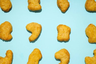 Concept of tasty fast or junk food, nuggets