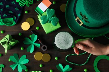 Concept of St. Patrick's Day, top view