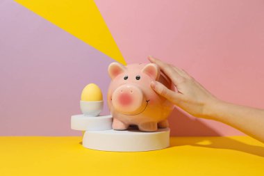 Concept of saving money for easter holidays