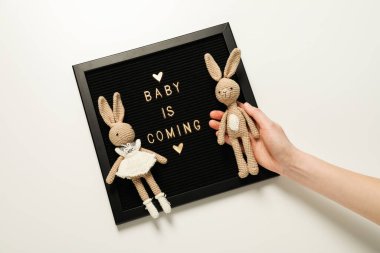 Bebek için bekleme kompozisyonu, üst görünüm