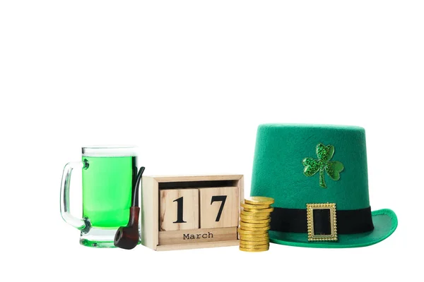Concept Patrick Day Isolated White Background —  Fotos de Stock