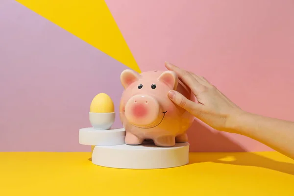 Concept of saving money for easter holidays
