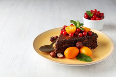 Lezzetli tatlı - Çikolatalı pasta, lezzetli tatlı konsepti