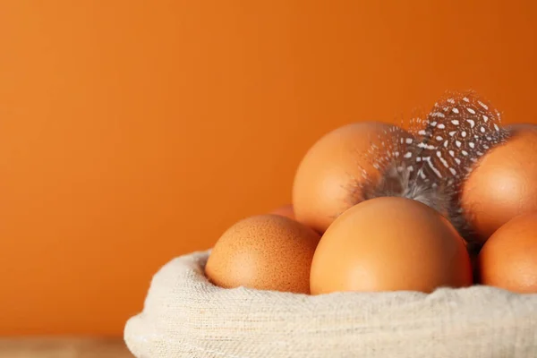 Concepto Producto Agrícola Fresco Natural Huevos Espacio Para Texto — Foto de Stock