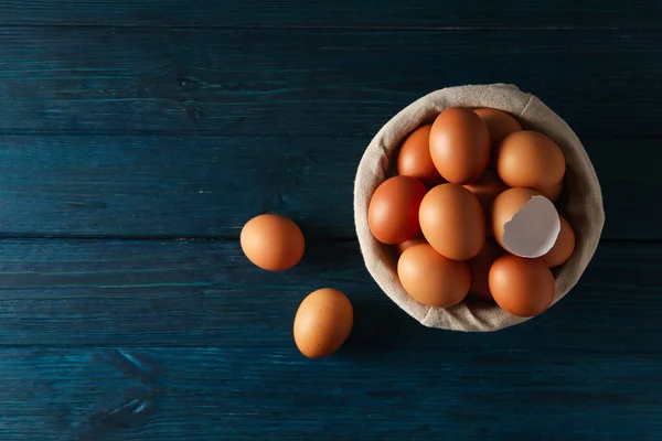 Concept Fresh Natural Farm Product Eggs Space Text — 스톡 사진