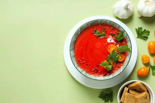 Dish Made Tomatoes Tasty Tomato Soup — Stockfoto